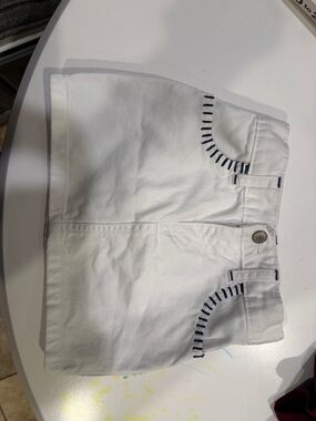 Old Navy White Skort with Navy Stitching